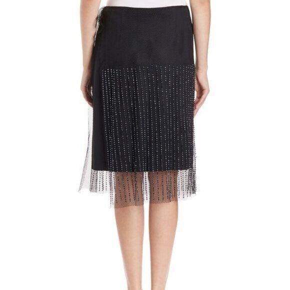 Dries Van Noten Overlay Skirt w/ Jet Beads SIZE 2 - Picture 2 of 6